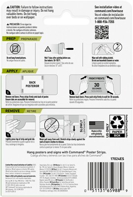 Command Poster Strips Value Pack, White, 12 Strips (17024ES)