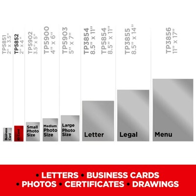 Scotch Thermal Laminating Pouches, Business Card, 5 Mil (TP5851100)