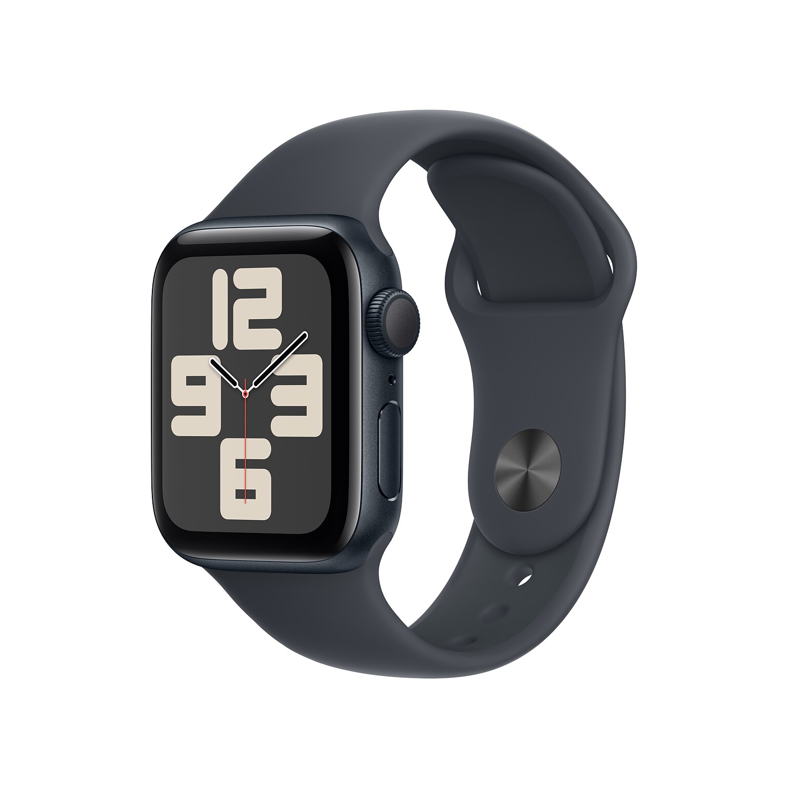 Apple Watch SE GPS Smartwatch, 40mm, Midnight Aluminum Case with Midnight Sport Band, Medium/Large (MXE93LL/A)