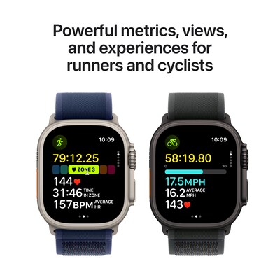 Apple Watch Ultra 2 GPS + Cellular Smartwatch, 49mm, Black Titanium Case with Black Ocean Band (MX4P3LW/A)