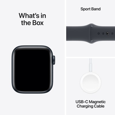 Apple Watch SE GPS + Cellular Smartwatch, 40mm, Midnight Aluminum Case with Midnight Sport Band, Small/Medium (MXFR3LL/A)