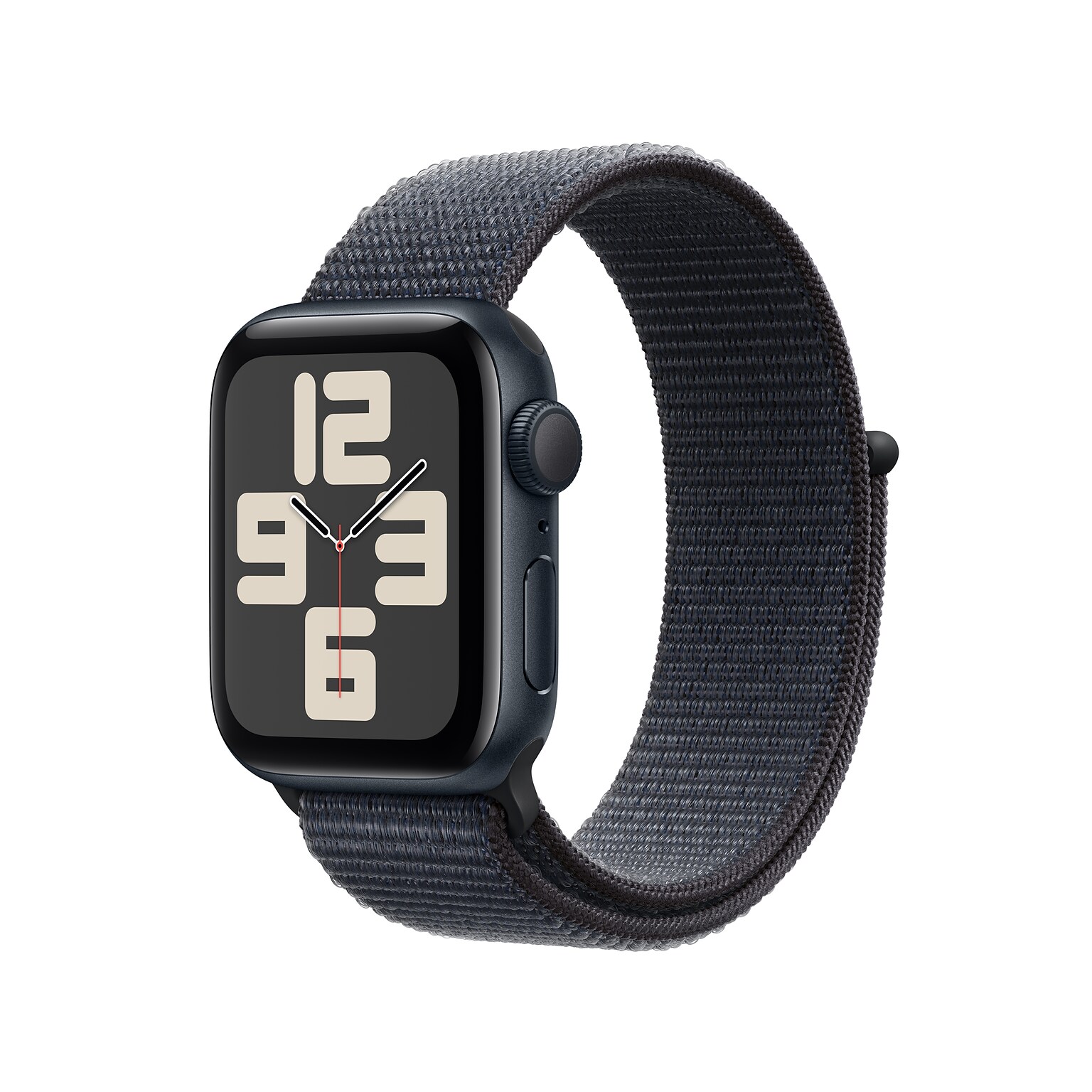 Apple Watch SE GPS Smartwatch, 40mm, Midnight Aluminum Case with Ink Sport Loop (MXEA3LL/A)