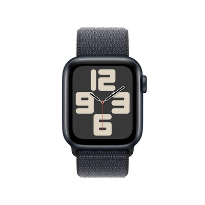 Apple Watch SE GPS Smartwatch, 40mm, Midnight Aluminum Case with Ink Sport Loop (MXEA3LL/A)