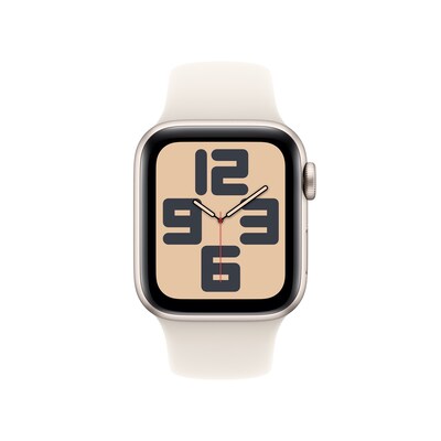 Apple Watch SE GPS + Cellular Smartwatch, 40mm, Starlight Aluminum Case with Starlight Sport Band, Small/Medium (MXFY3LL/A)