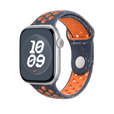 Apple Watch 46mm Blue Flame Nike Sport Band, Small/Medium (MYLA3AM/A)