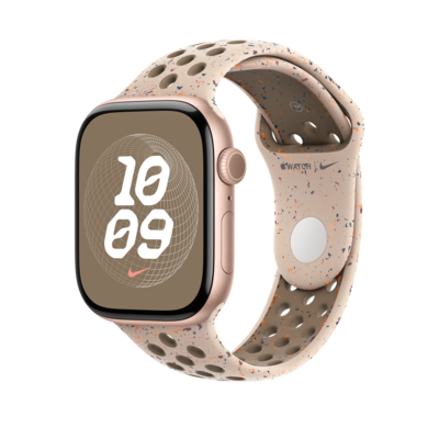 Apple Watch 46mm Desert Stone Nike Sport Band, Medium/Large (MYL93AM/A)