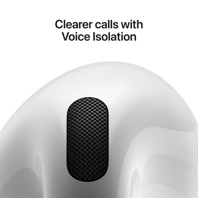 Apple AirPods Noise-Canceling Earbuds with USB-C Charging Case, 4th Generation, Bluetooth, White  (MXP93LL/A)
