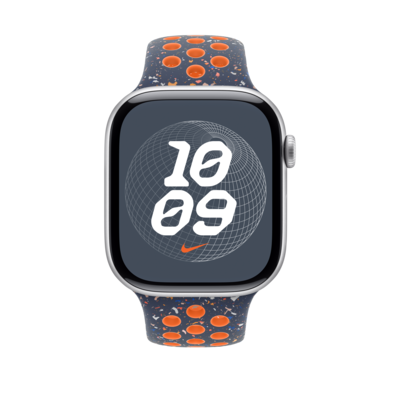 Apple Watch 46mm Blue Flame Nike Sport Band, Small/Medium (MYLA3AM/A)