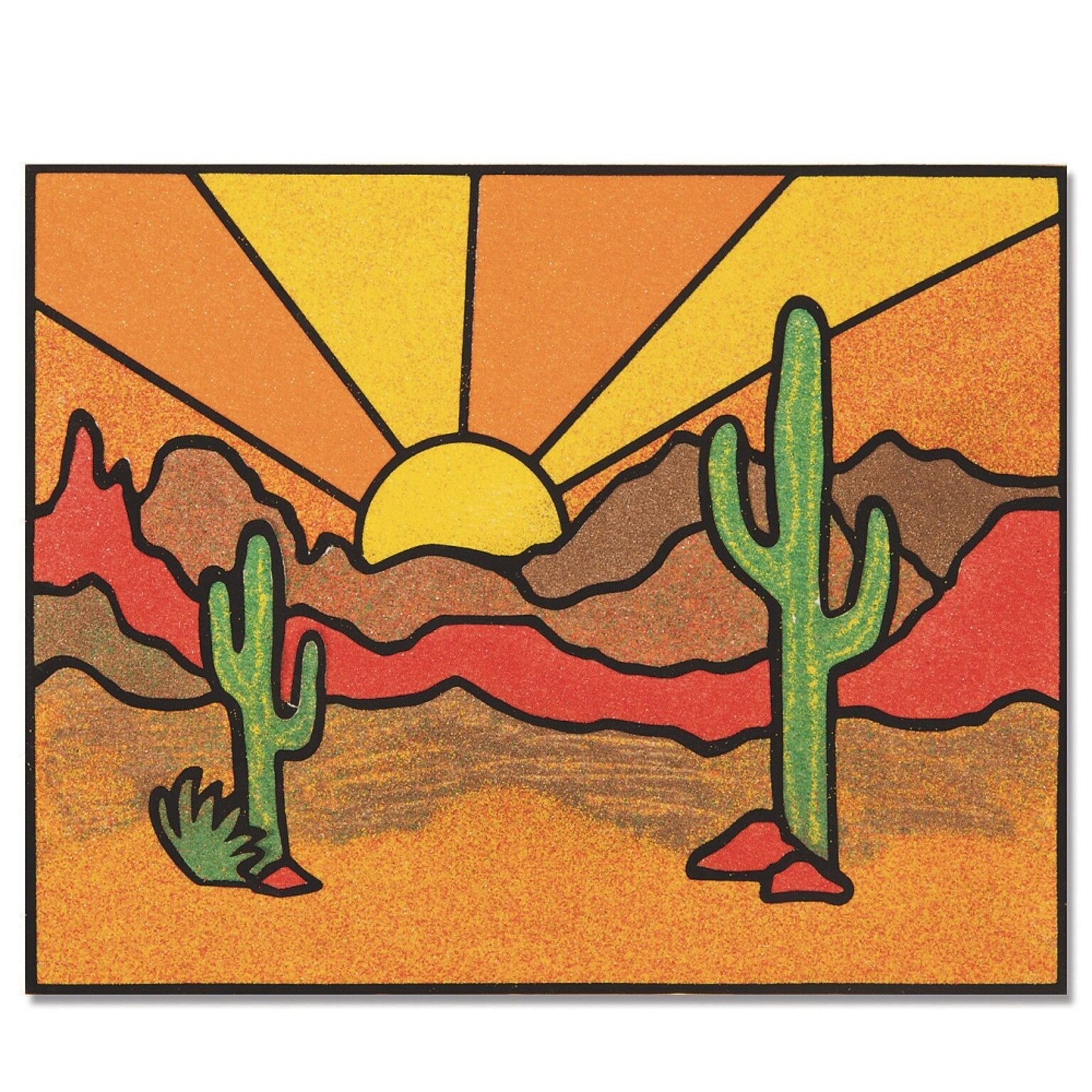 S&S Velvet Sand Cactus Chipboard, 24/Pack (GP3336)
