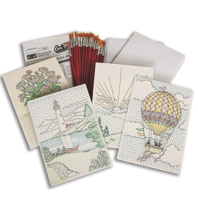 S&S Paint-a-Dot Everyday Greeting Cards, 24/Pack (GP3354)