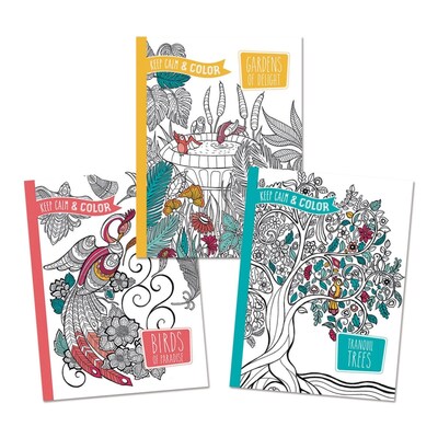 S&S All-in-One Easy Pack Adult Coloring Books, 36/Pack (20021)