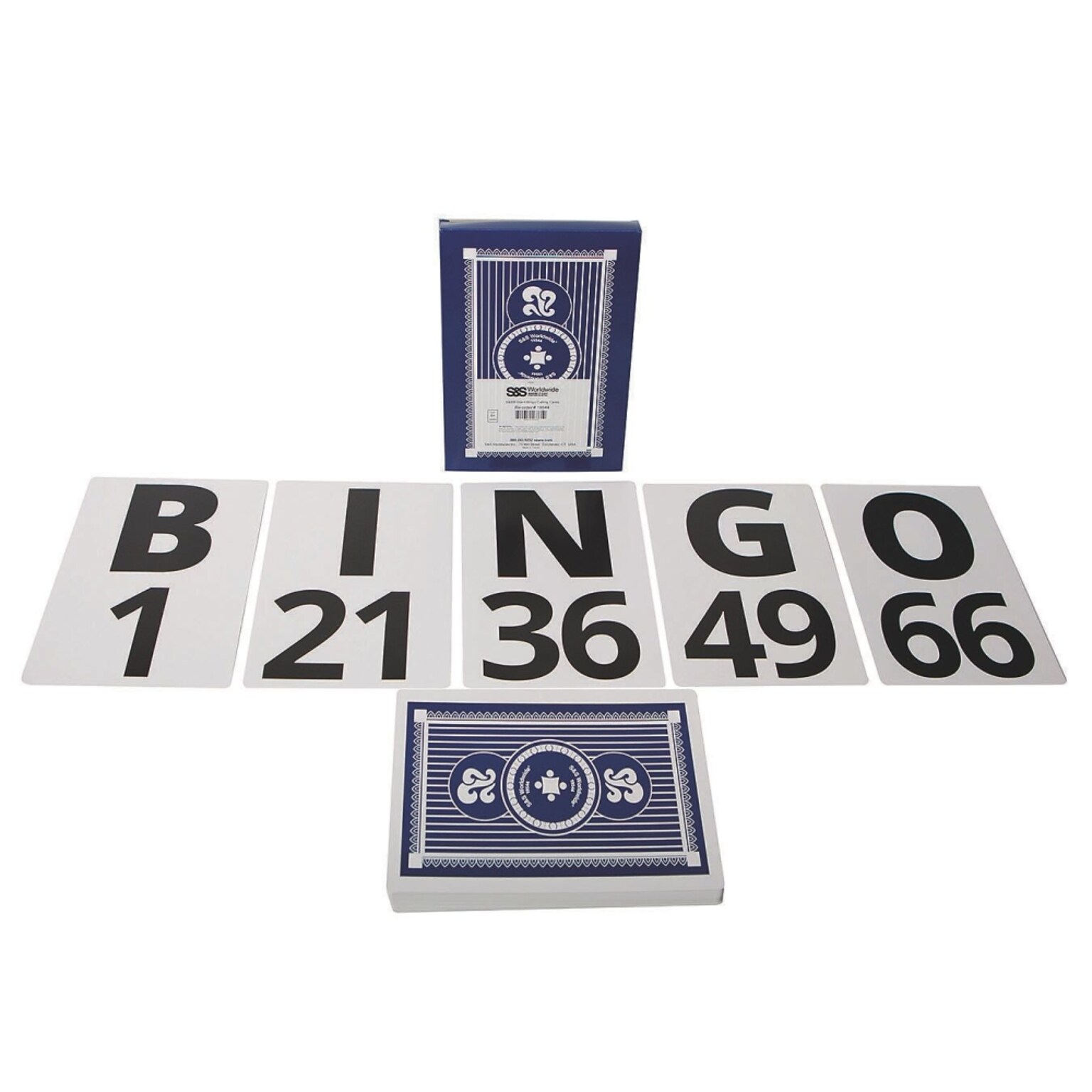 S&S Giant Bingo Calling Cards, 75/Pack (19544)