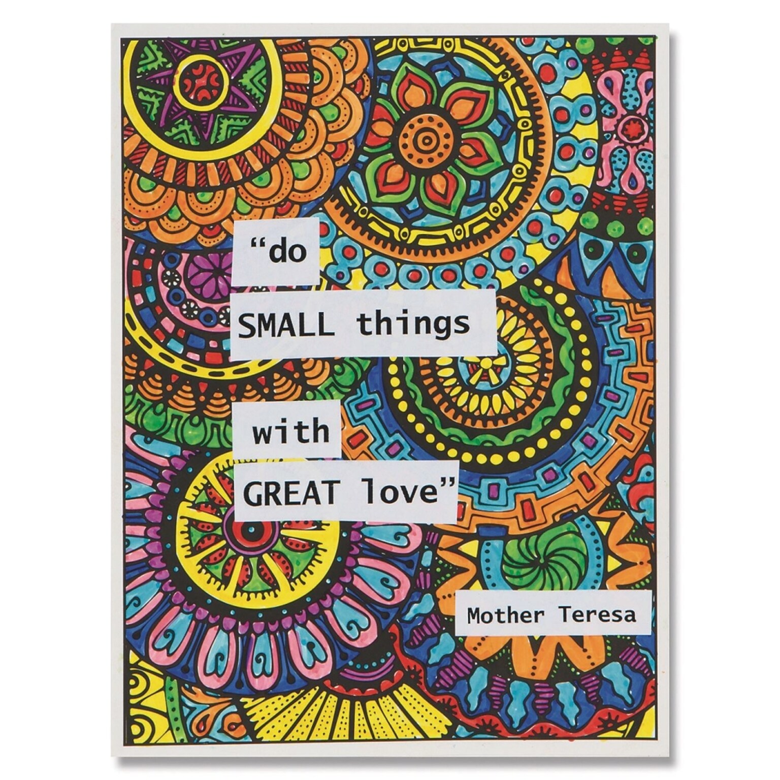 S&S Mandala Quote Collages Craft Kit, 24/Pack (GP3314)