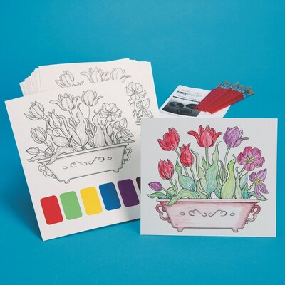 S&S Paint Palette Craft Kit: Tulips, 24/Pack (GP3296)