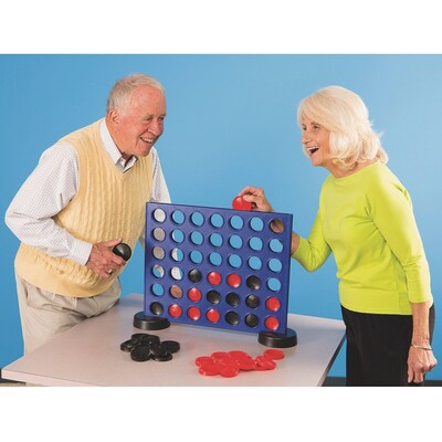 S&S Giant 2-in-1 Four In A Row & Checkers Game (W12919)