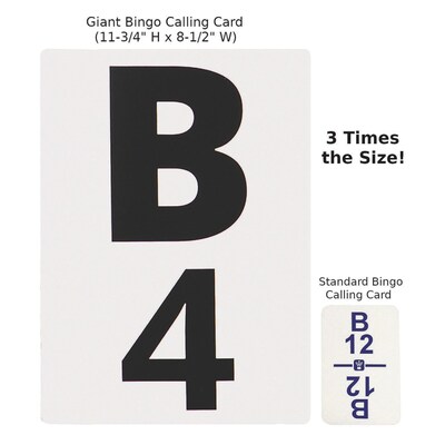 S&S Giant Bingo Calling Cards, 75/Pack (19544)