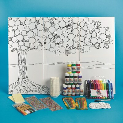 S&S Triptych Tree Collaborative Craft Kit, 3/Pack (GP3234)