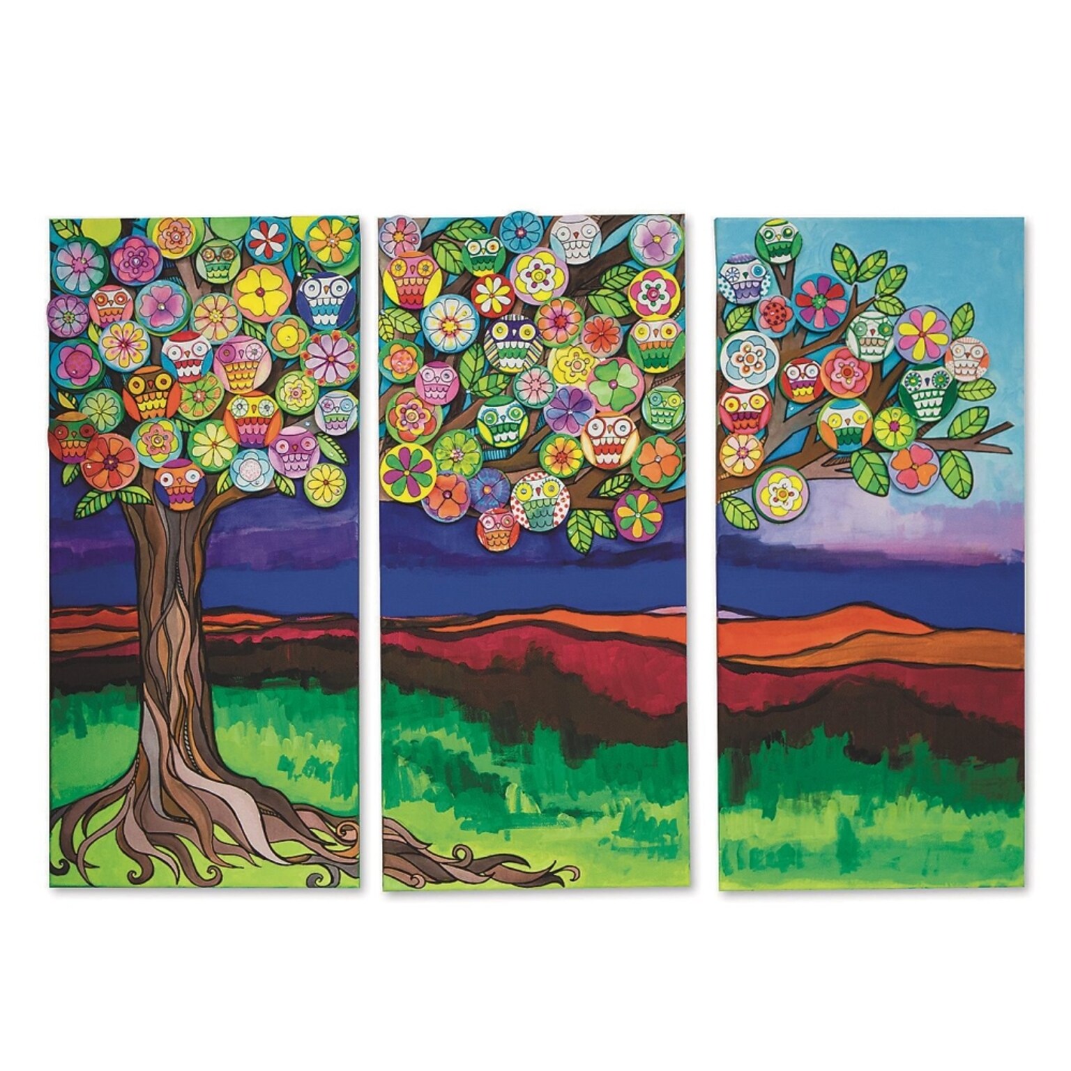 S&S Triptych Tree Collaborative Craft Kit, 3/Pack (GP3234)