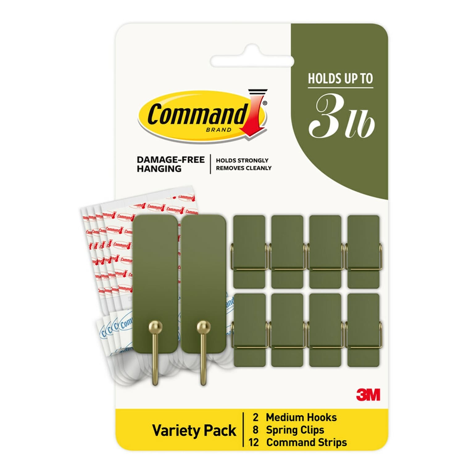 Command Mixed Hooks Pack, Sage, 10/Pack (SGMHP-10ESF)
