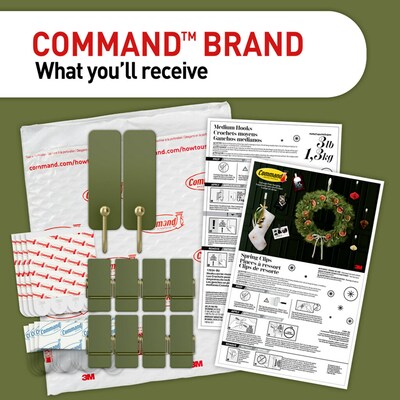 Command Mixed Hooks Pack, Sage, 10/Pack (SGMHP-10ESF)