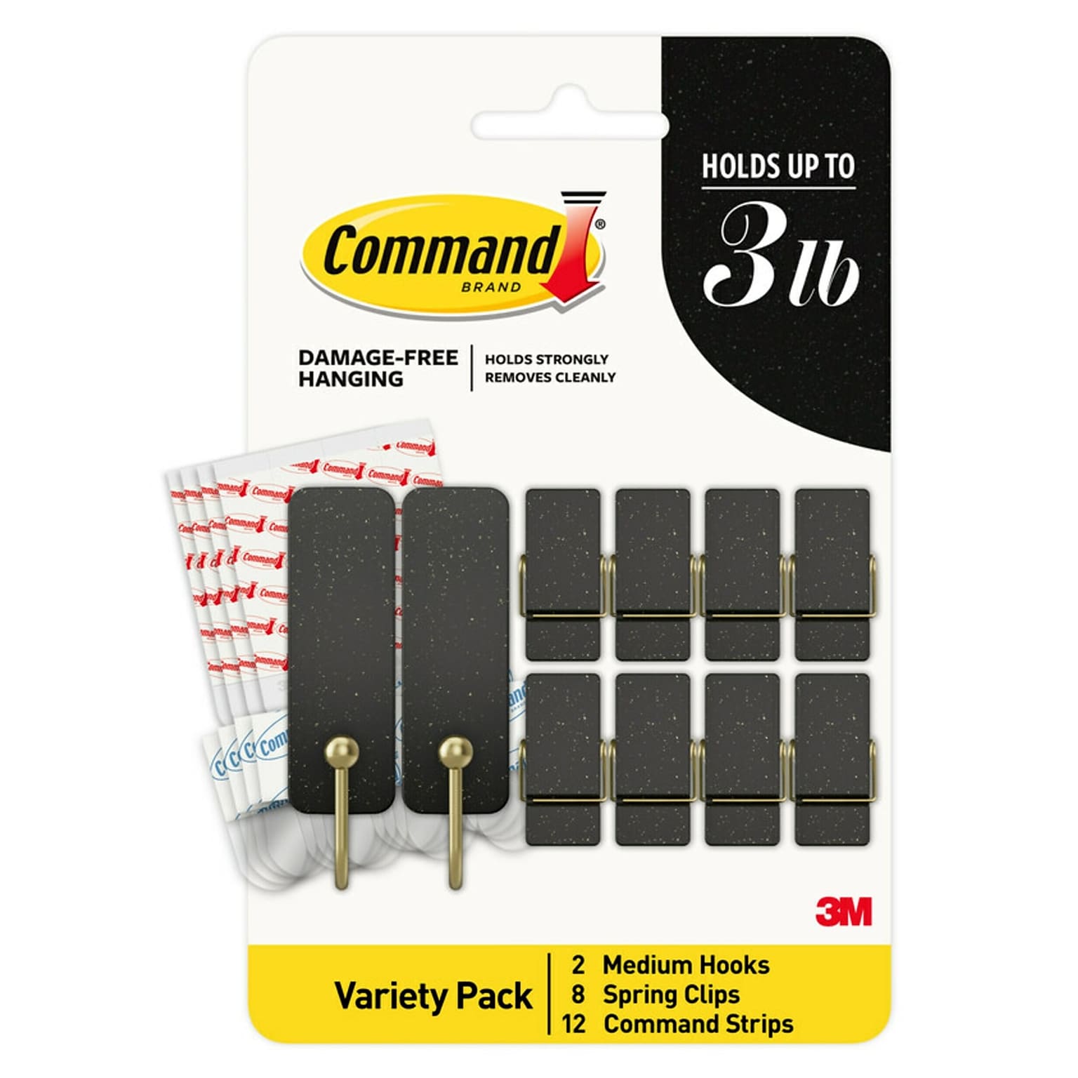 Command Mixed Hooks Pack, Soot, 10/Pack (STMHP-10ESF)