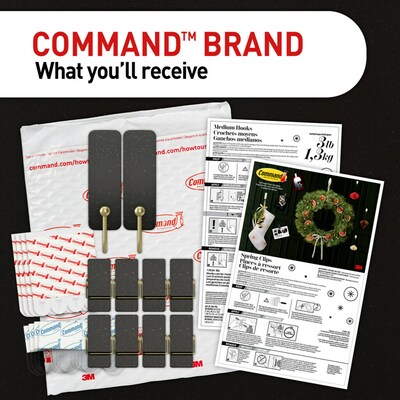 Command Mixed Hooks Pack, Soot, 10/Pack (STMHP-10ESF)