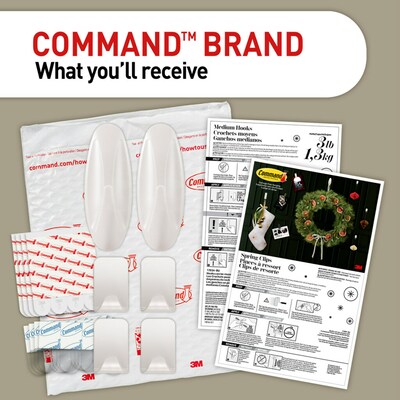 Command Mixed Hooks Pack, Radiant Pearl, 6/Pack (PRMHP-6ESF)
