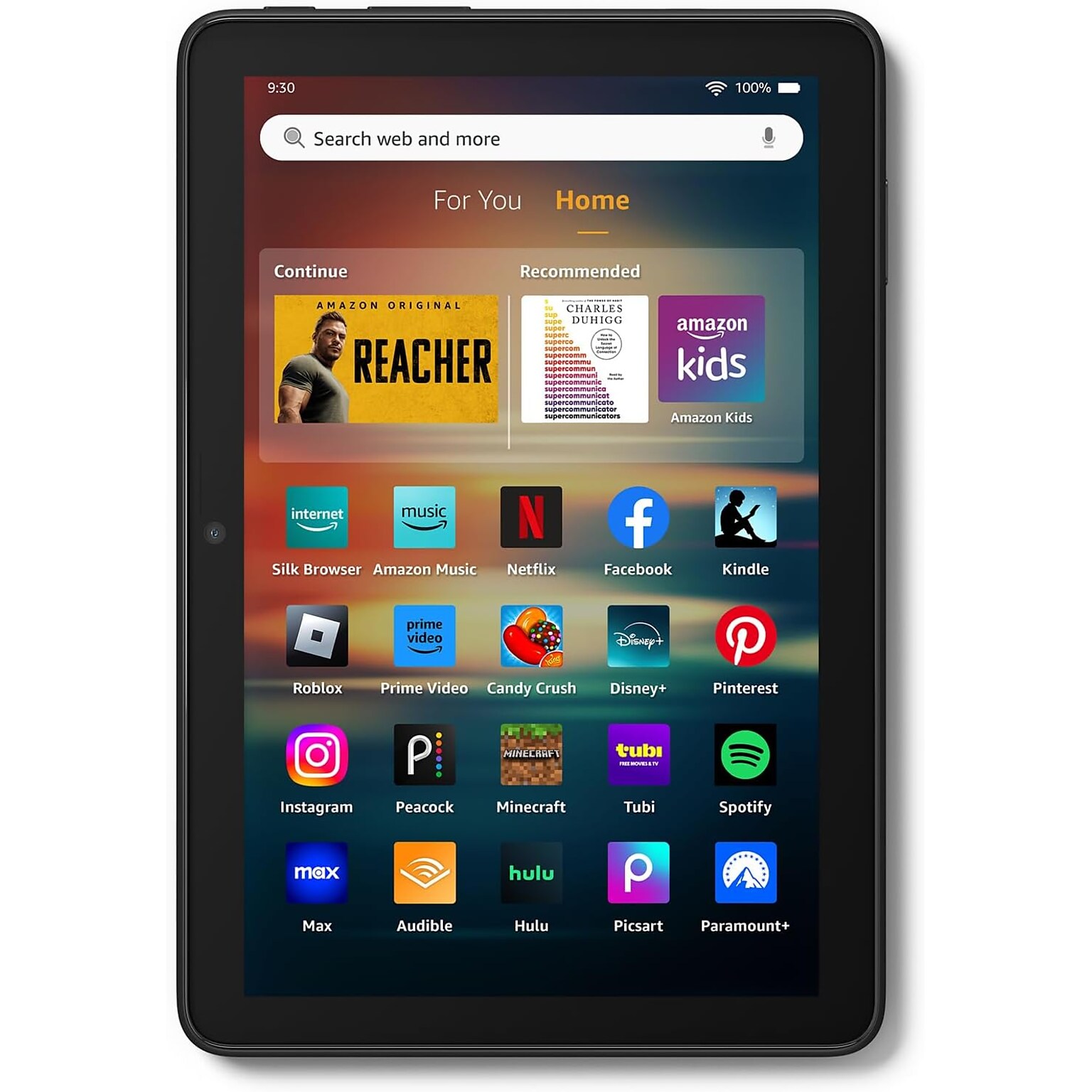 Amazon Fire HD, 12th Generation,  8 Tablet, WiFi, 32GB, Fire OS, Black (53-035893)