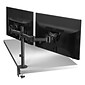 3M Dual Monitor Mount, Swivel, Tilt, Rotate, Two Monitors Up to 28.5" & 20 Lbs. Each, Clamp or Grommet, No Tools, Black (MM200B)