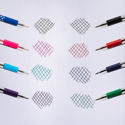 Pentel R.S.V.P. Ballpoint Pens, Fine Point, Assorted Ink, 5 Pack (BK90BP5M)