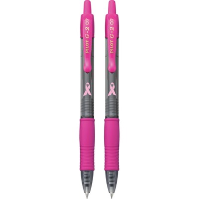 Pilot G2 BCA Retractable Gel Pens, Fine Point, Black Ink, 2/Pack (31331)
