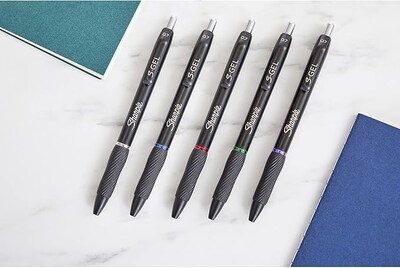 Sharpie S-Gel Retractable Gel Pen, Medium Point, Assorted Ink, Dozen (2129832)