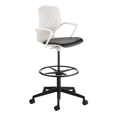 Safco® Shell™ Vinyl Upholstered Extended-Height Chair, White (7014WH)