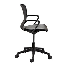 Safco Shell Vinyl Upholstered Desk Chair, Black (7013BL)