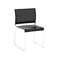 Safco® Currant™ Steel High Density Stack Chair, Black/Chrome, 4PK (4271CM)