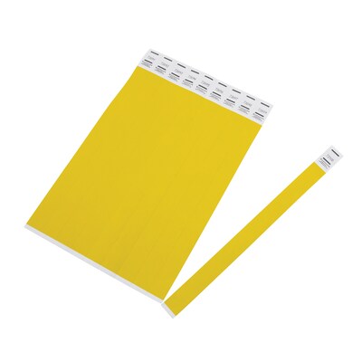 Advantus Tyvek Wristbands, Yellow, 500/Pack (AVT75512)
