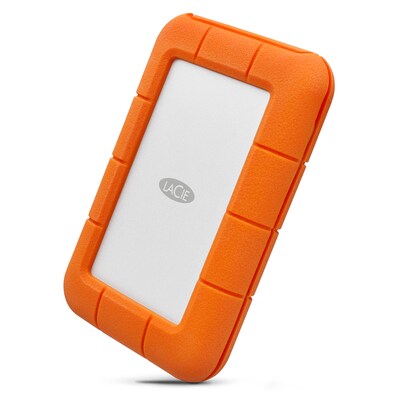 LaCie Rugged Secure 2TB External Hard Drive Portable USB-C USB 3.0 Shock Resistant Encryption Mac PC