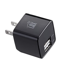 LAX Dual USB Port Wall Charger 2.4A for Smartphones, Black (LAX2PORTWALLWHT)