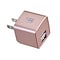 LAX Dual USB Port Wall Charger 2.4A for Smartphones - Rose Gold (LAX2PORTWALLROS)