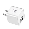 LAX Dual USB Port Wall Charger 2.4A for Smartphones, White (LAX2PORTWALLWHT)