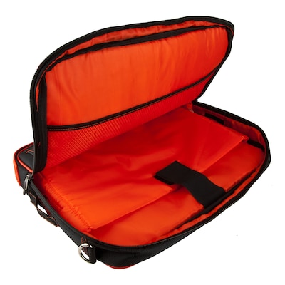 Vangoddy Office Busines Travel 12" Nylon Water Resistant Laptop Bag, Black/Red (PT_000001241)