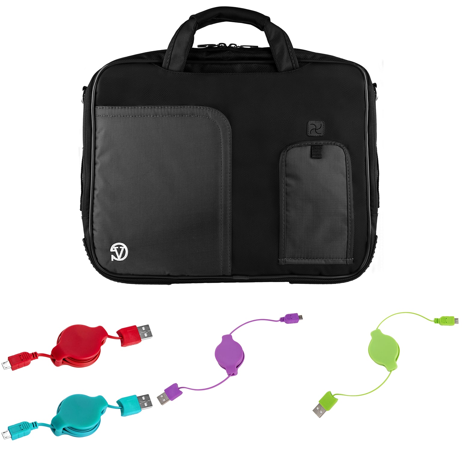 Vangoddy Office Busines Travel 14 Nylon Water Resistant Laptop Bag, Black (PT_000001245)
