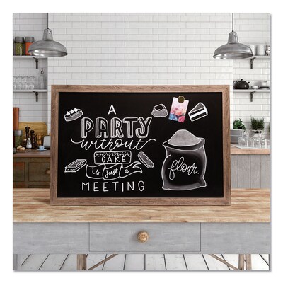 U Brands Chalkboard, Magnetic, 3' x 2', Wood Frame (4549U00-01)
