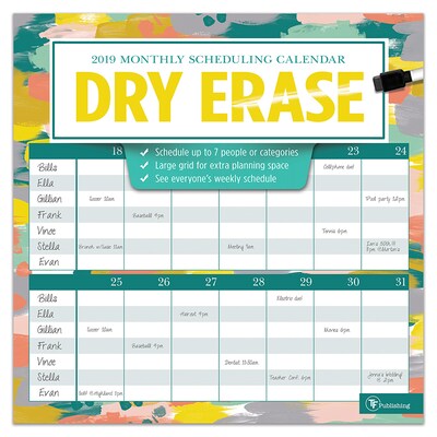 2019 TF Publishing 12 X 12 Dry Erase Wall Calendar (19-1149)