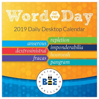 2019 TF Publishing 5.5 X 5.5 Word Of The Day By Scripps National Spelling Bee Daily Desk Calendar (19-3221)