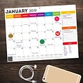 2019 TF Publishing 12 X 9 Rainbow Mini Desk Pad Calendar (19-8518)