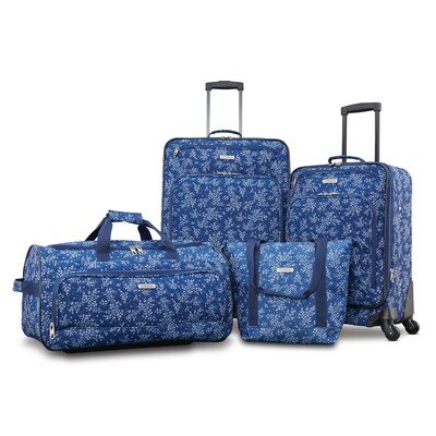 American Tourister Fieldbrook XLT, 4-Piece Set, Blue Floral (92289-2934)