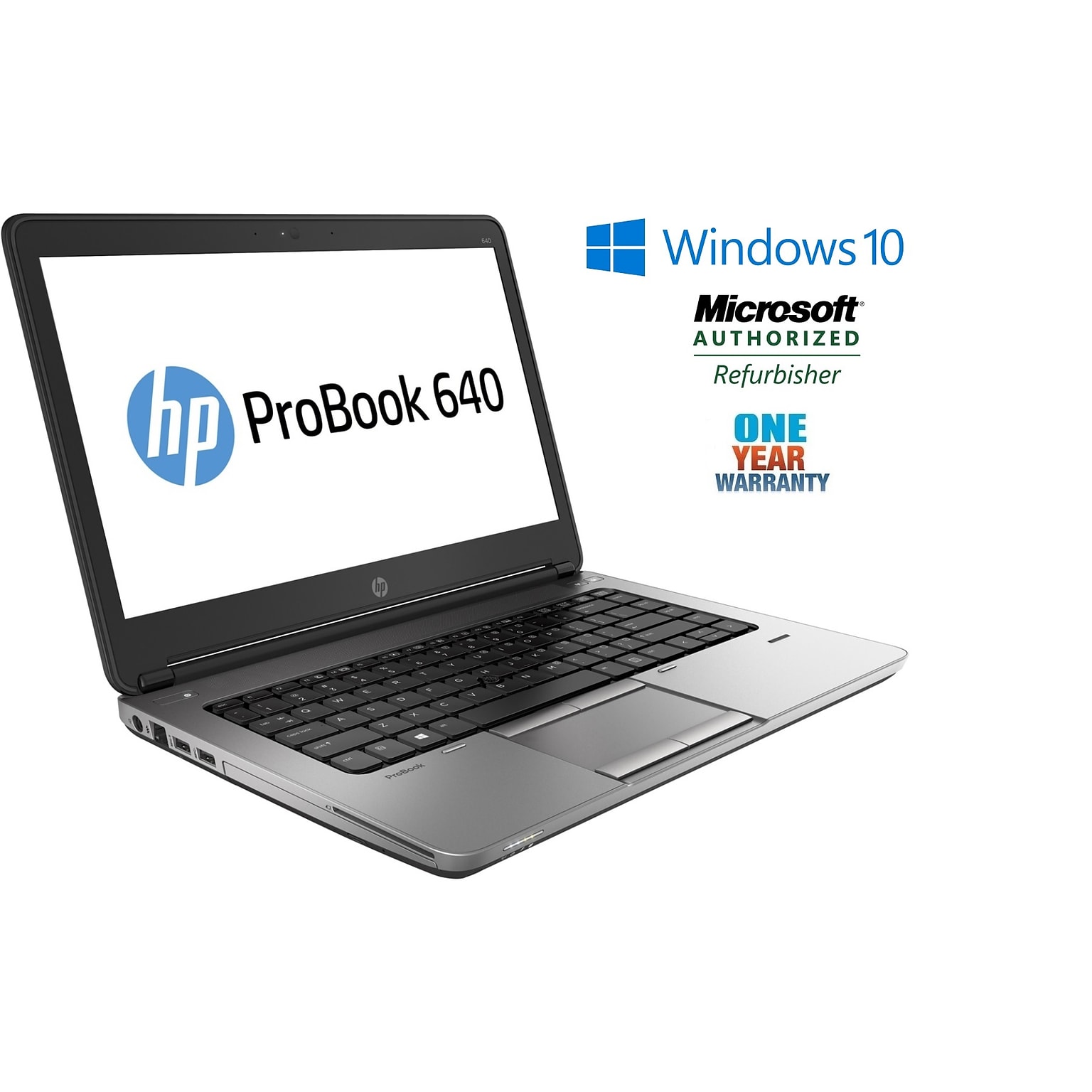 HP ProBook 640 G1 14 Refurbished Laptop, Intel i5 2.6 GHz Processor, 8GB Memory, 120GB SSD, Windows 10 Home