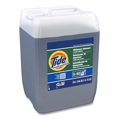 Tide Professional Whiteness Enhancer Liquid Laundry Detergent, Unscented, 427 Loads, 5 Gallon (70676)