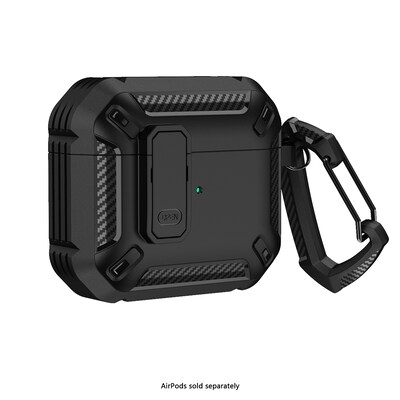 SaharaCase Raider Series Heavy-Duty Case for Apple AirPods 4, Scorpion Black, (HP00177)